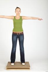 Whole Body Woman Animation references T poses Casual Slim Studio photo references